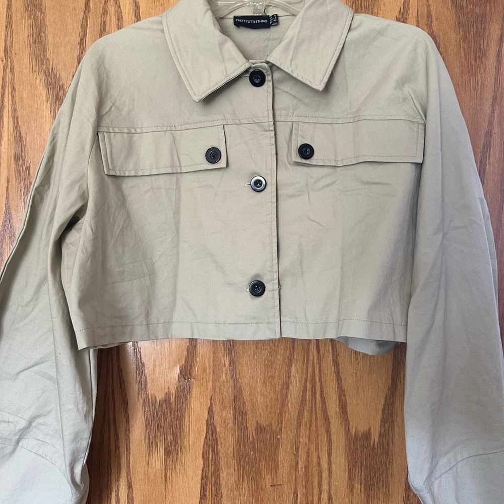 Khaki Cropped Jacket